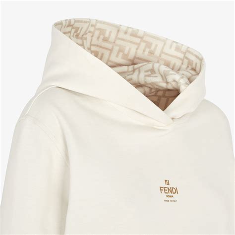 fendi white jersey sweatshirt|Fendi oversized sweater.